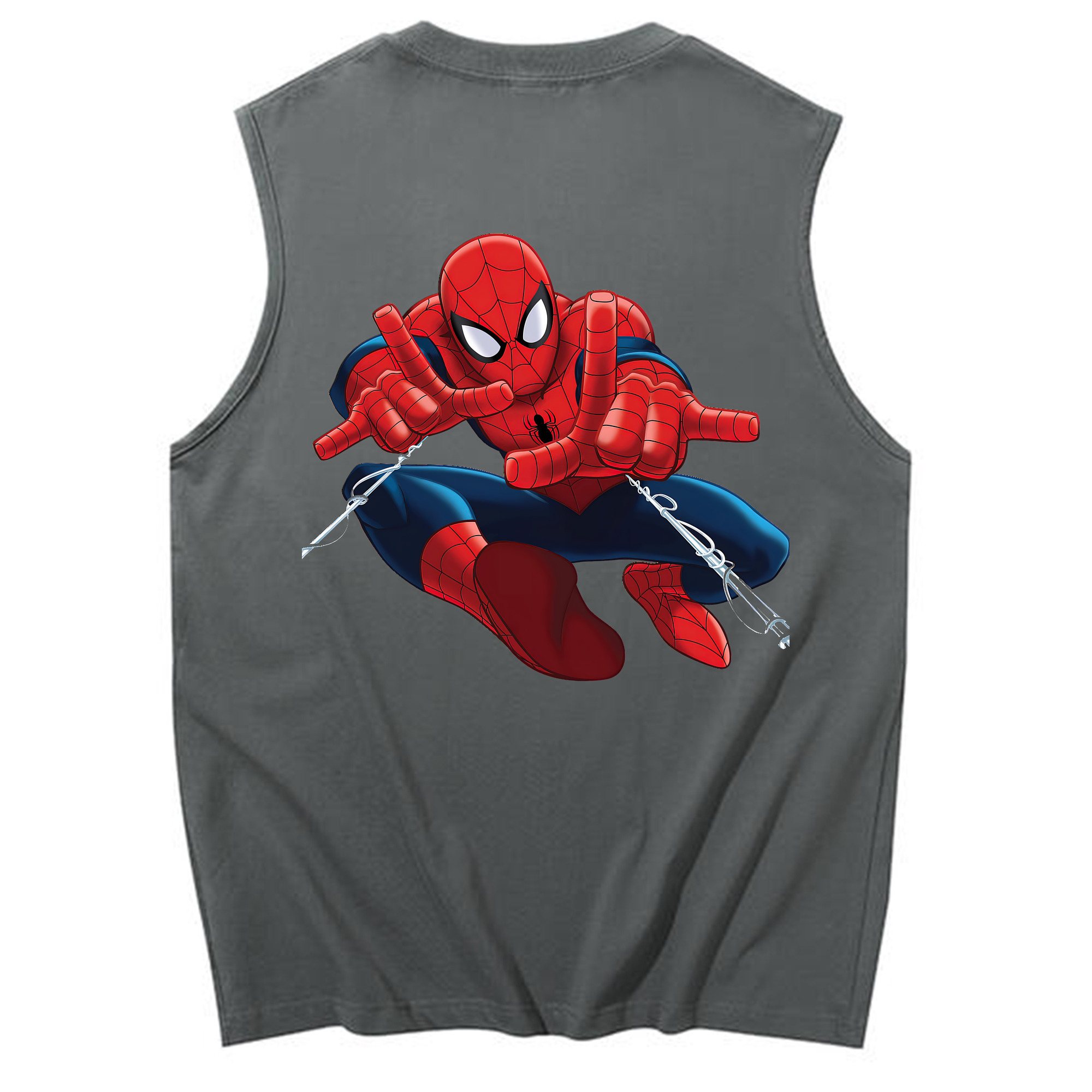 （画像用） Spider Man スパイダーマン コットン100％タンクトップ（背面プリント）